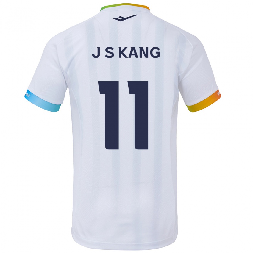 Criança Camisola Seong-Jin Kang #11 Branco Azul Alternativa 2024/25 Camisa