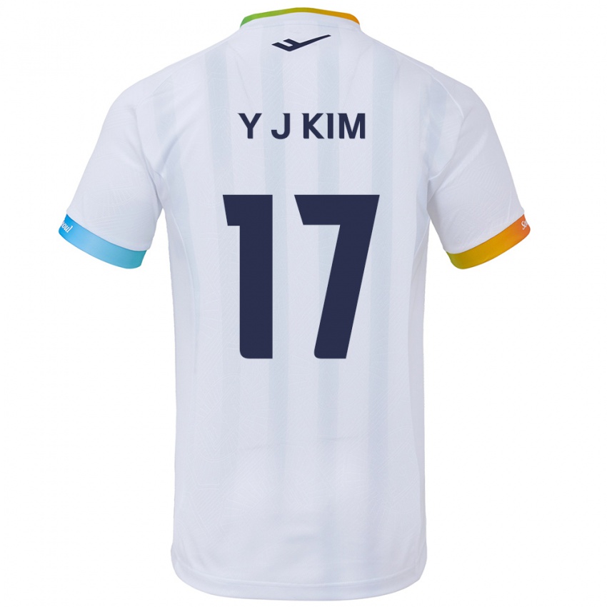 Criança Camisola Jin-Ya Kim #17 Branco Azul Alternativa 2024/25 Camisa