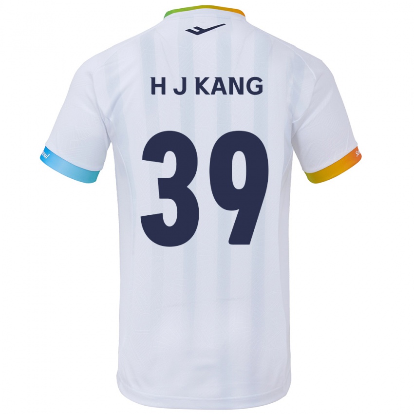 Criança Camisola Ju-Hyeok Kang #39 Branco Azul Alternativa 2024/25 Camisa