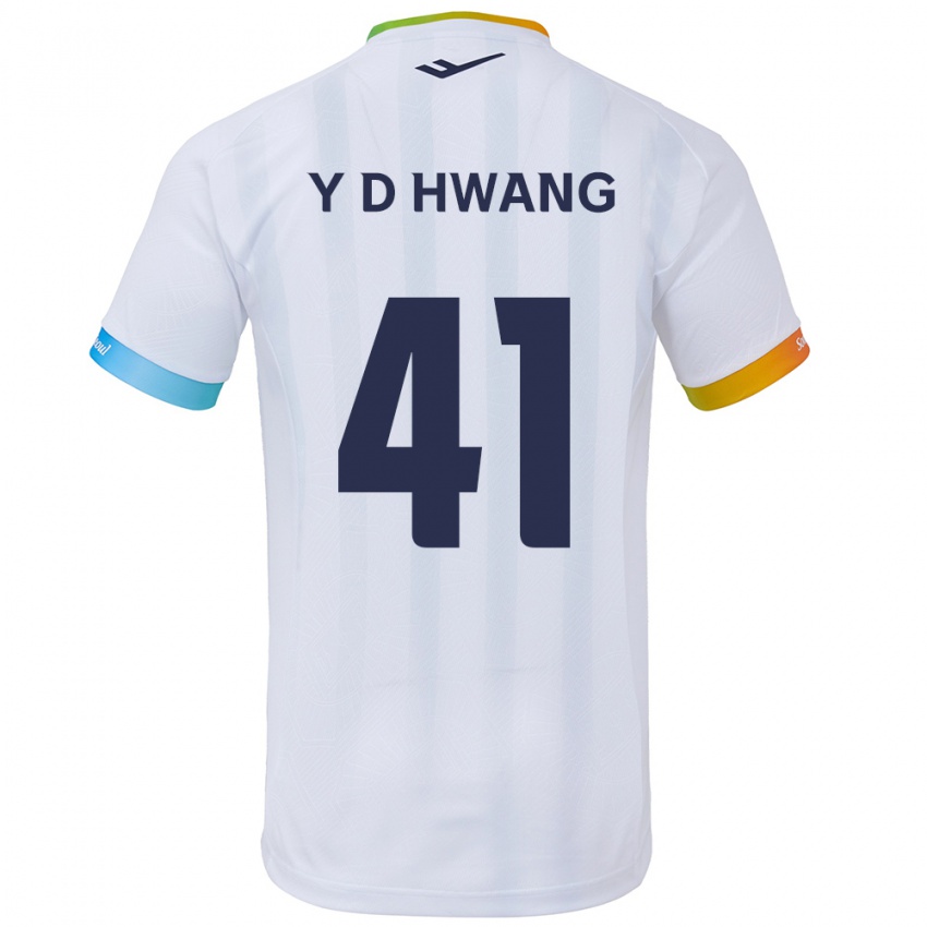 Criança Camisola Do-Yoon Hwang #41 Branco Azul Alternativa 2024/25 Camisa