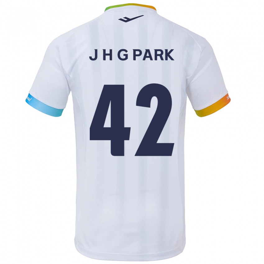 Criança Camisola Jang Han-Gyeol Park #42 Branco Azul Alternativa 2024/25 Camisa