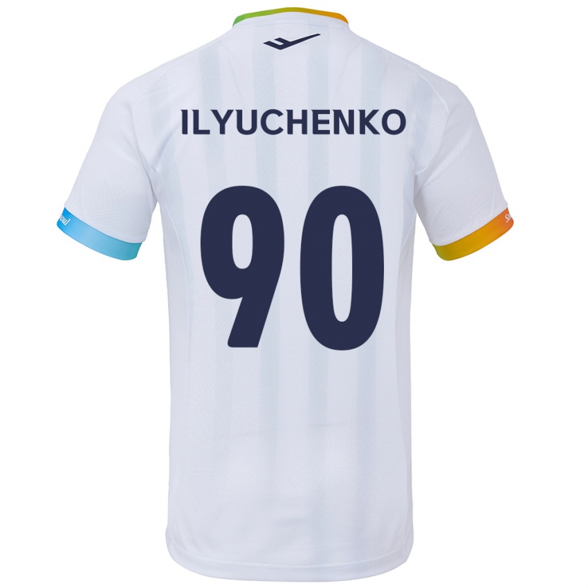 Criança Camisola Stanislav Ilyuchenko #90 Branco Azul Alternativa 2024/25 Camisa