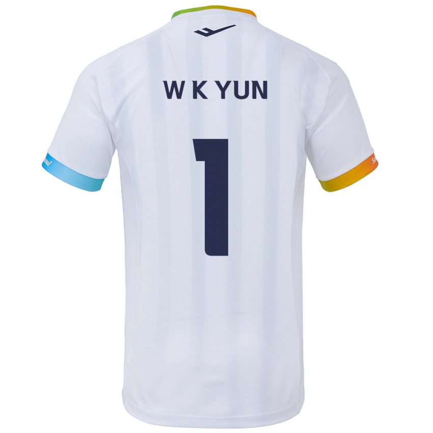 Criança Camisola Ki-Wook Yun #1 Branco Azul Alternativa 2024/25 Camisa