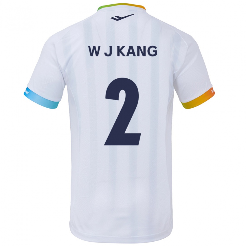 Criança Camisola Jae-Won Kang #2 Branco Azul Alternativa 2024/25 Camisa