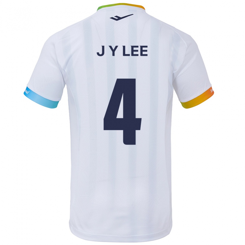 Criança Camisola Young-Jun Lee #4 Branco Azul Alternativa 2024/25 Camisa