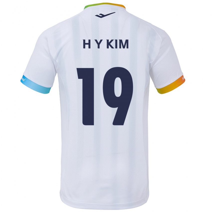 Criança Camisola Yong-Hyuk Kim #19 Branco Azul Alternativa 2024/25 Camisa