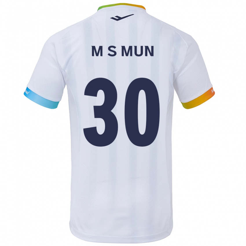 Criança Camisola Seong-Min Mun #30 Branco Azul Alternativa 2024/25 Camisa