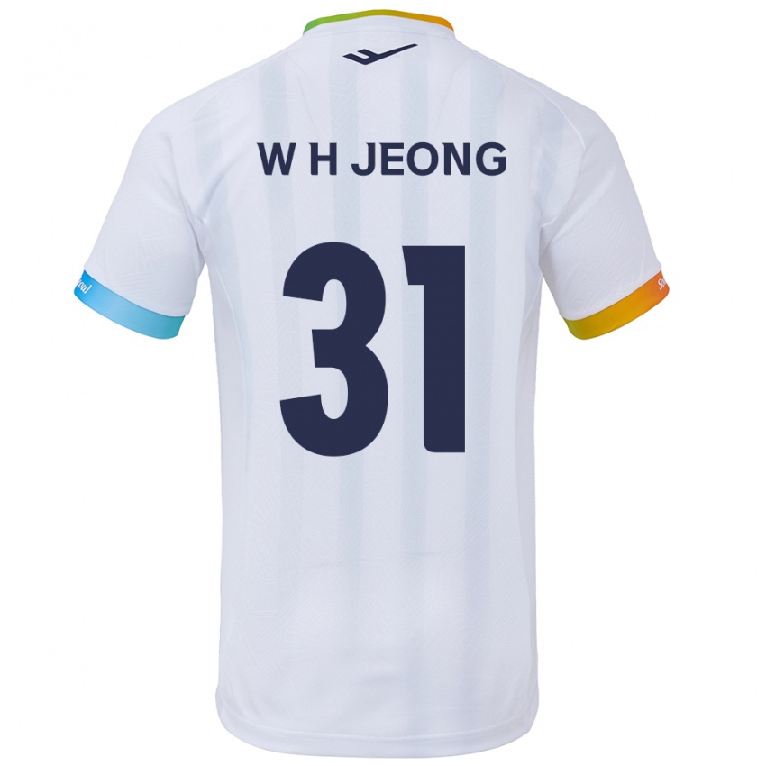 Criança Camisola Hyun-Woong Jeong #31 Branco Azul Alternativa 2024/25 Camisa