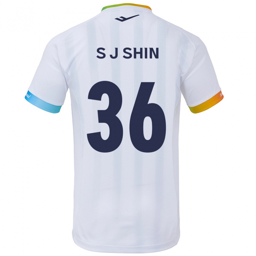 Criança Camisola Ji-Seop Shin #36 Branco Azul Alternativa 2024/25 Camisa