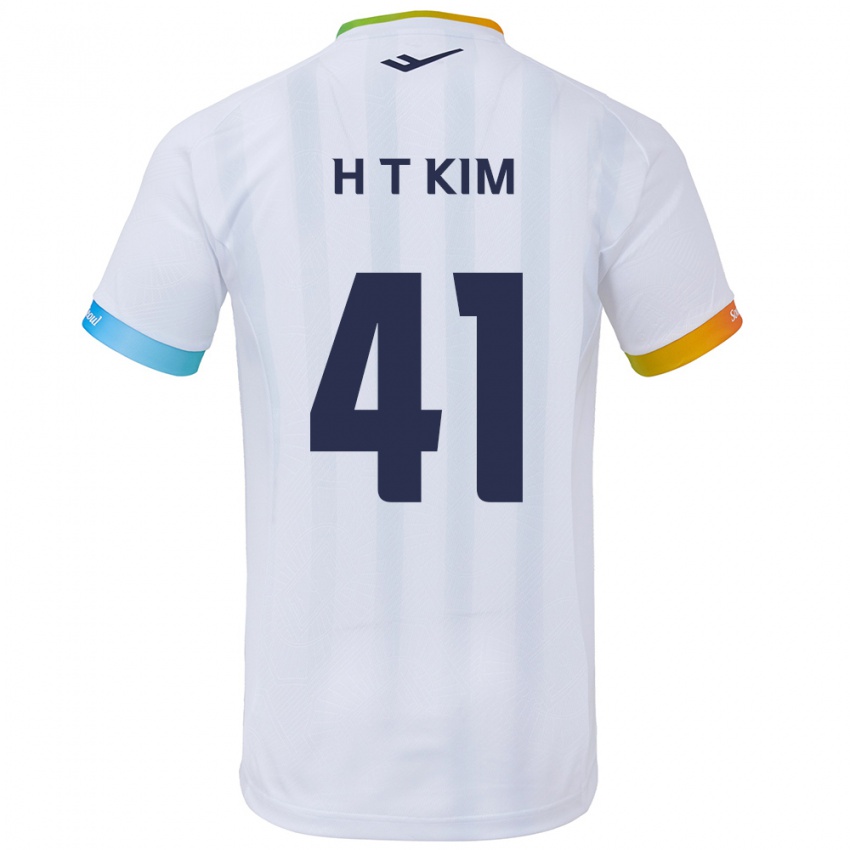 Criança Camisola Tae-Ho Kim #41 Branco Azul Alternativa 2024/25 Camisa