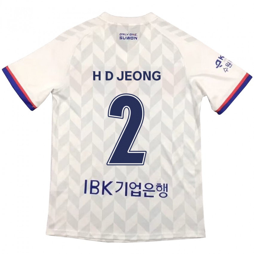 Criança Camisola Dong-Ho Jeong #2 Branco Azul Alternativa 2024/25 Camisa