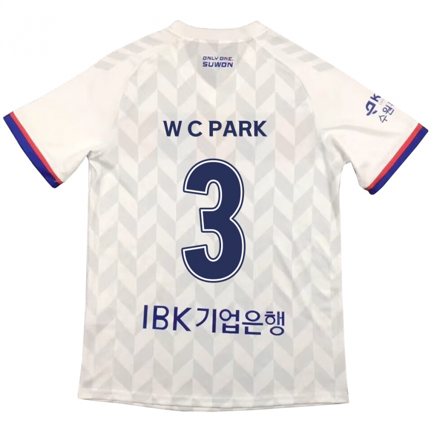 Criança Camisola Cheol-Woo Park #3 Branco Azul Alternativa 2024/25 Camisa