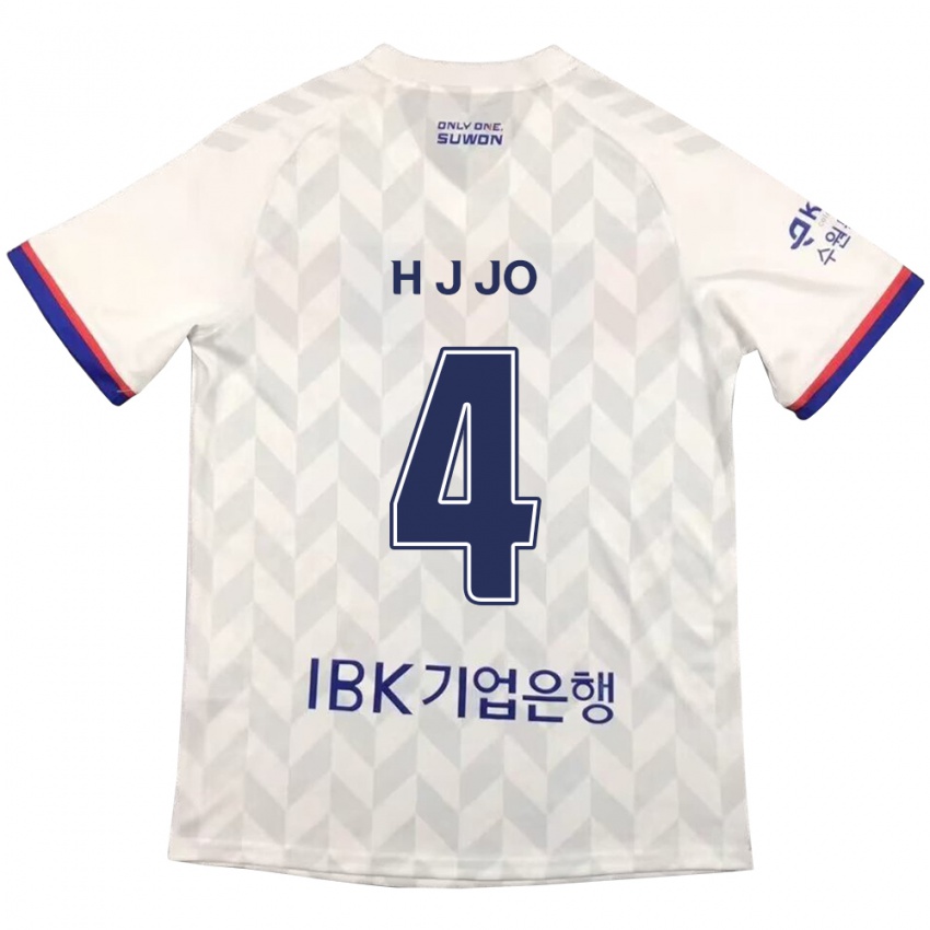 Criança Camisola Jun-Hyun Jo #4 Branco Azul Alternativa 2024/25 Camisa