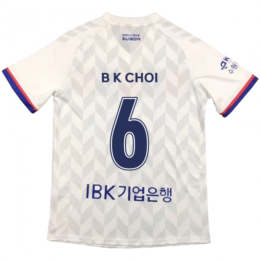 Criança Camisola Kyu-Baek Choi #6 Branco Azul Alternativa 2024/25 Camisa