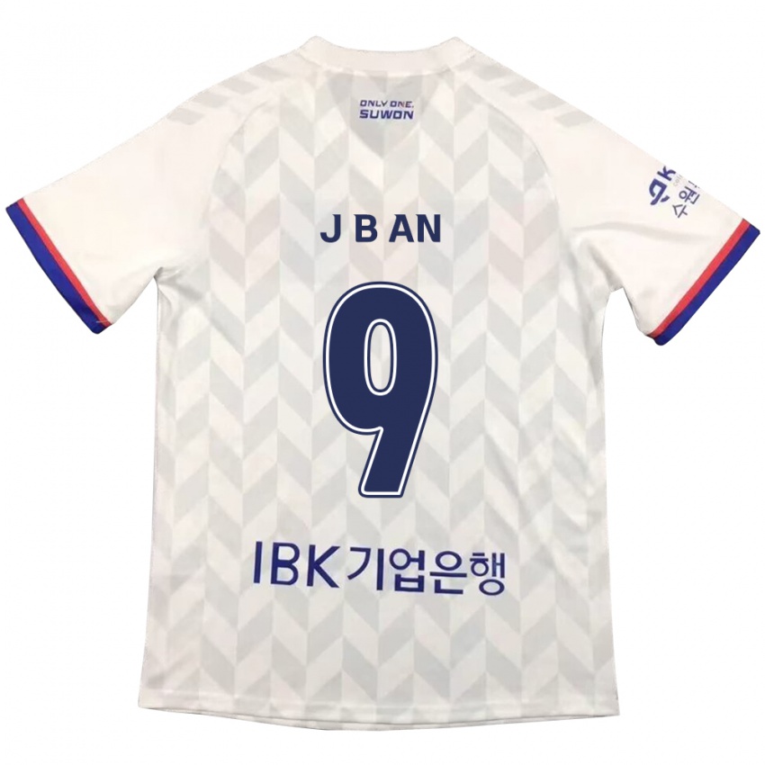 Criança Camisola Byong-Jun An #9 Branco Azul Alternativa 2024/25 Camisa