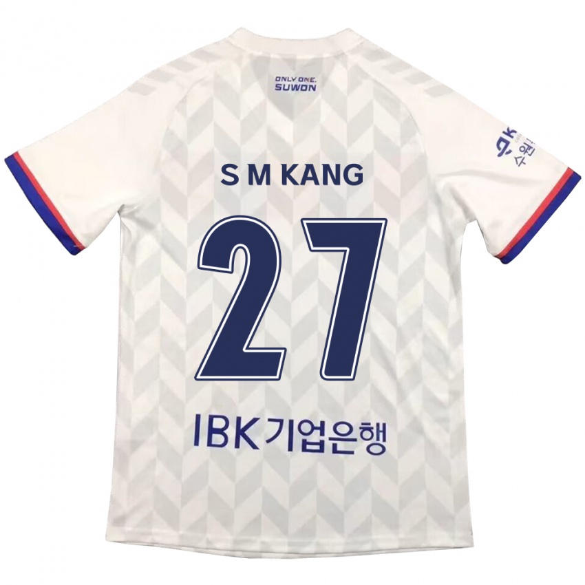 Criança Camisola Min-Sung Kang #27 Branco Azul Alternativa 2024/25 Camisa