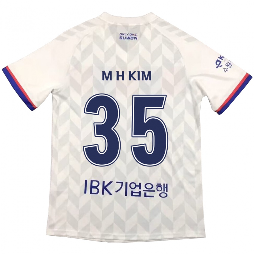 Criança Camisola Hyeon-Min Kim #35 Branco Azul Alternativa 2024/25 Camisa