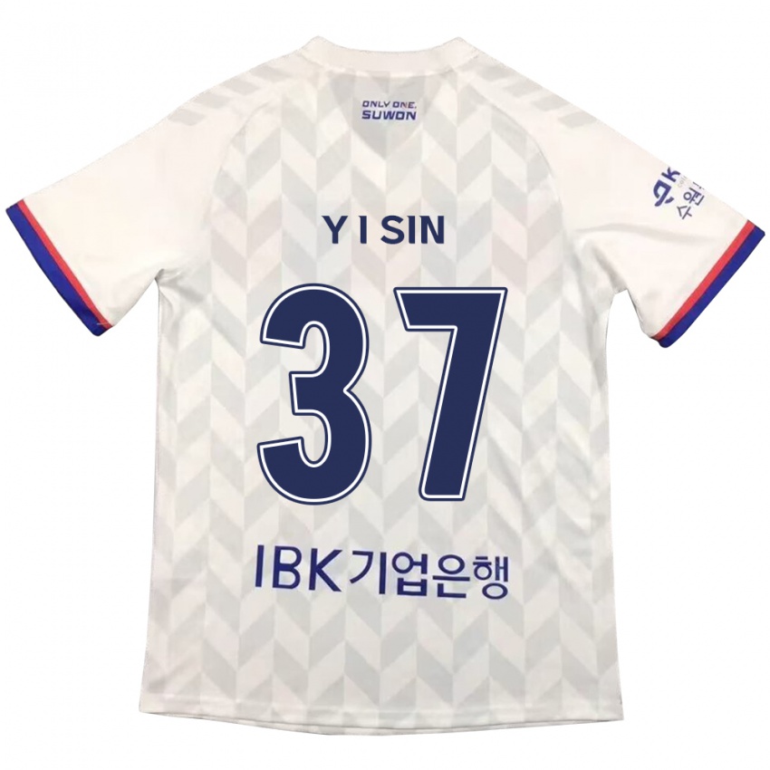 Criança Camisola Il-Yeon Sin #37 Branco Azul Alternativa 2024/25 Camisa