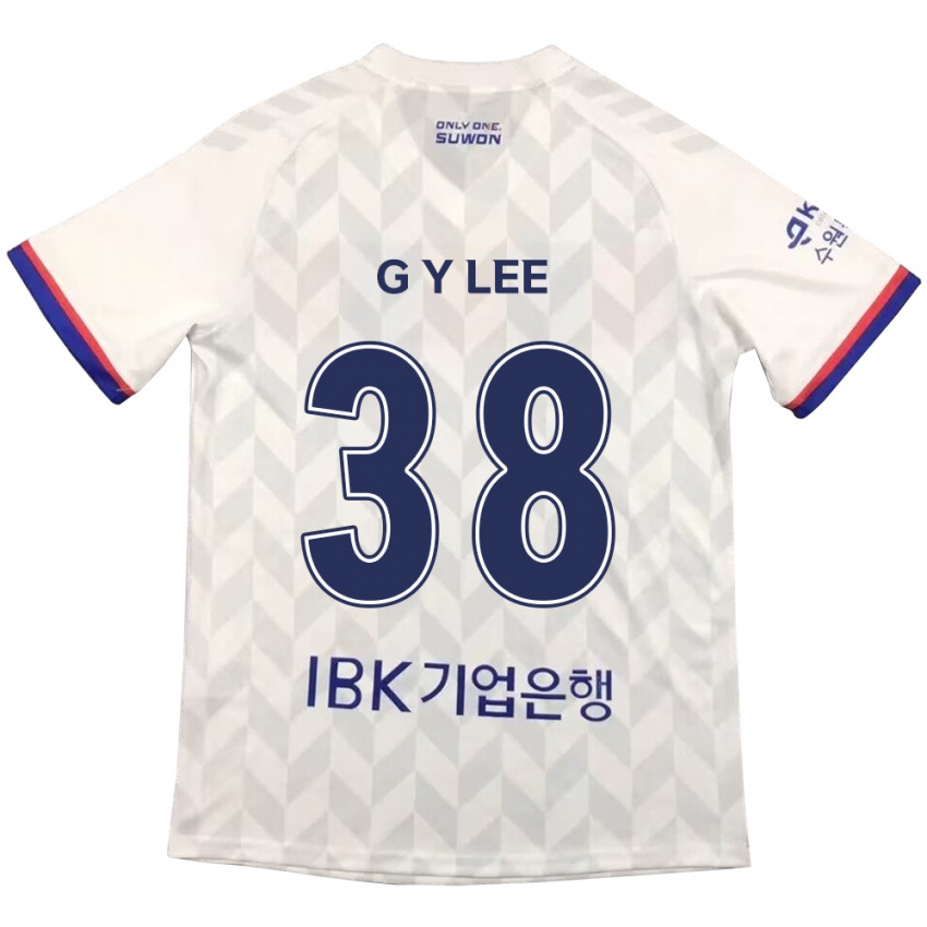 Criança Camisola Yun-Gun Lee #38 Branco Azul Alternativa 2024/25 Camisa