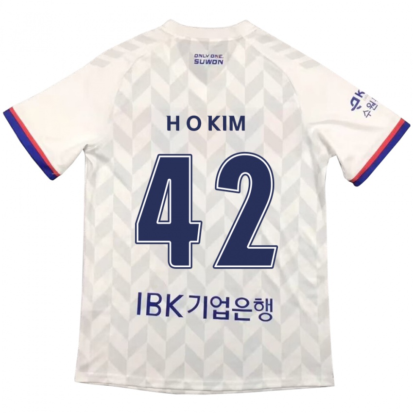 Criança Camisola One-Hyung Kim #42 Branco Azul Alternativa 2024/25 Camisa