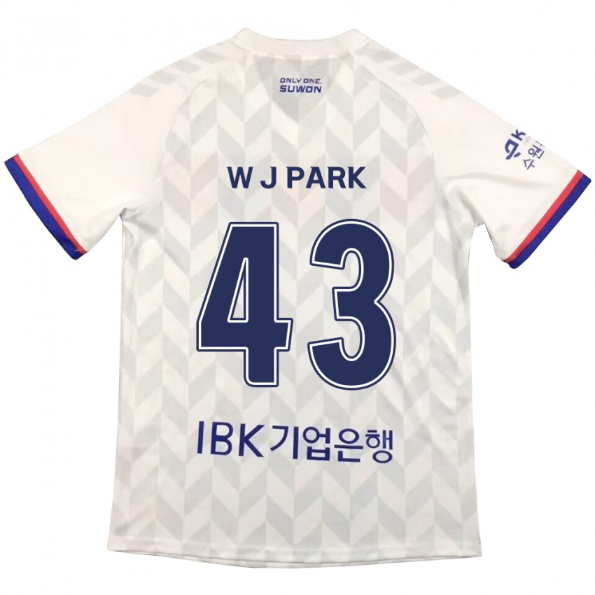 Criança Camisola Jin-Woo Park #43 Branco Azul Alternativa 2024/25 Camisa