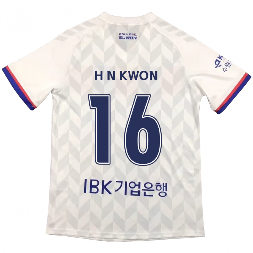 Criança Camisola Nam-Hoon Kwon #16 Branco Azul Alternativa 2024/25 Camisa