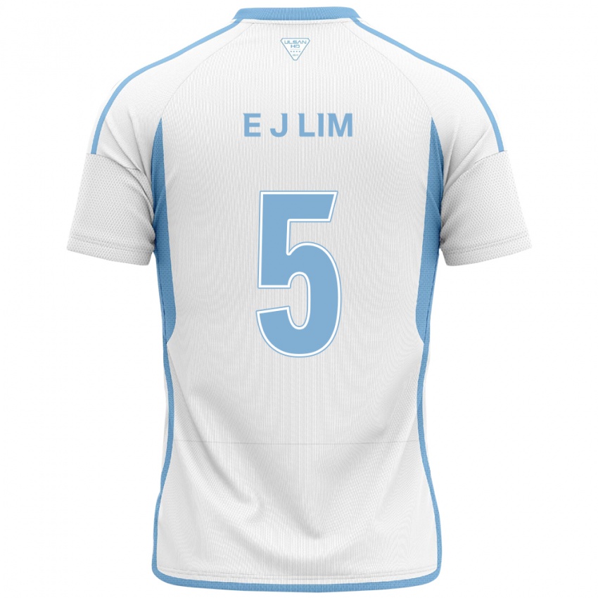 Criança Camisola Jong-Eun Lim #5 Branco Azul Alternativa 2024/25 Camisa