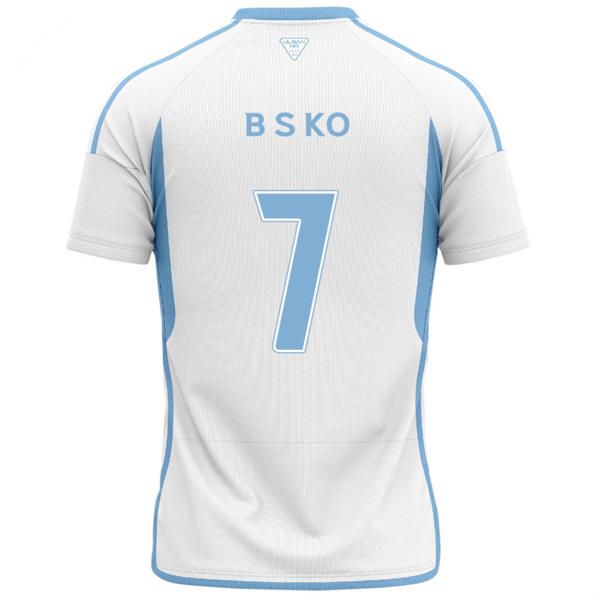 Criança Camisola Seung-Beom Ko #7 Branco Azul Alternativa 2024/25 Camisa