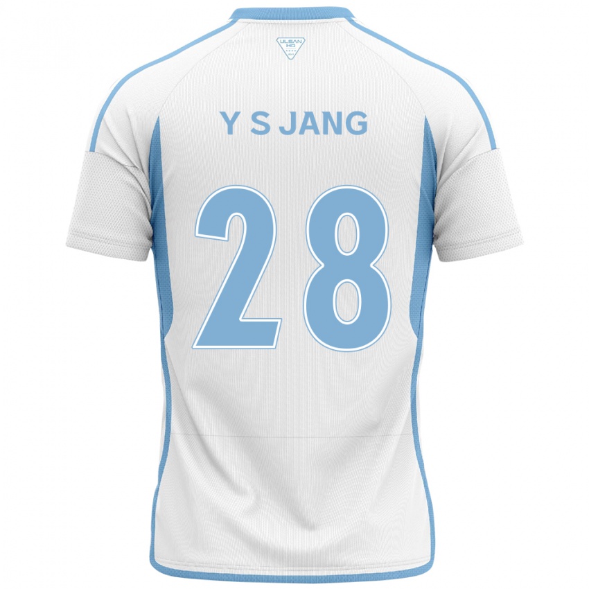 Criança Camisola See-Young Jang #28 Branco Azul Alternativa 2024/25 Camisa