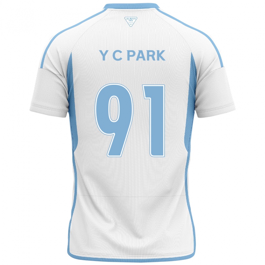 Criança Camisola Chu-Young Park #91 Branco Azul Alternativa 2024/25 Camisa