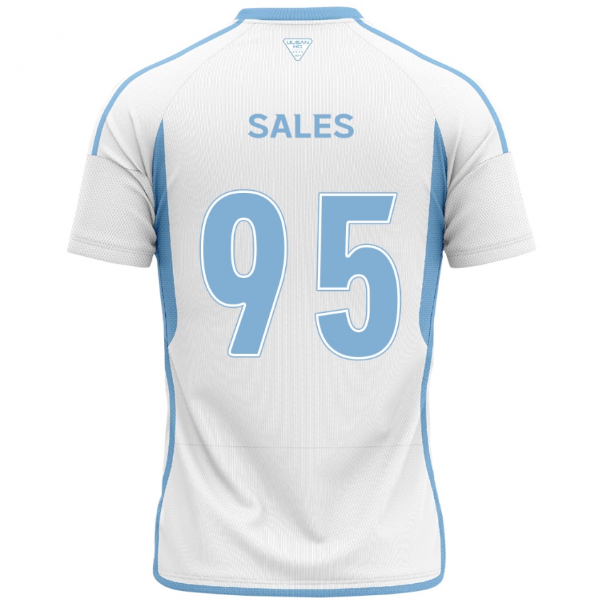 Criança Camisola Matheus Sales #95 Branco Azul Alternativa 2024/25 Camisa