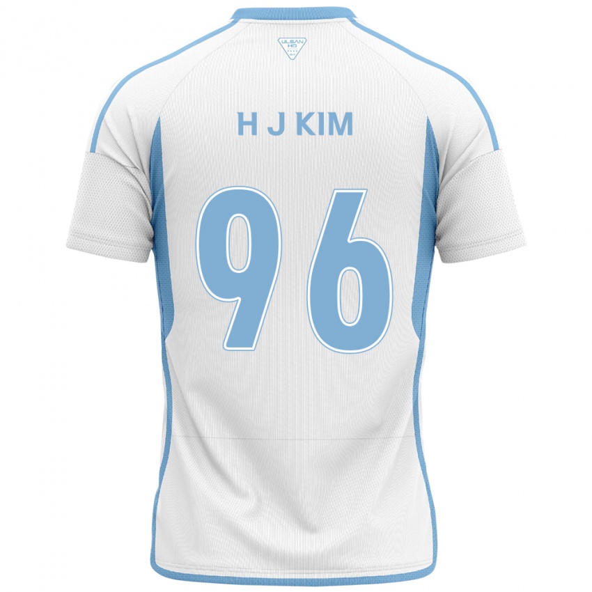 Criança Camisola Ji-Hyun Kim #96 Branco Azul Alternativa 2024/25 Camisa