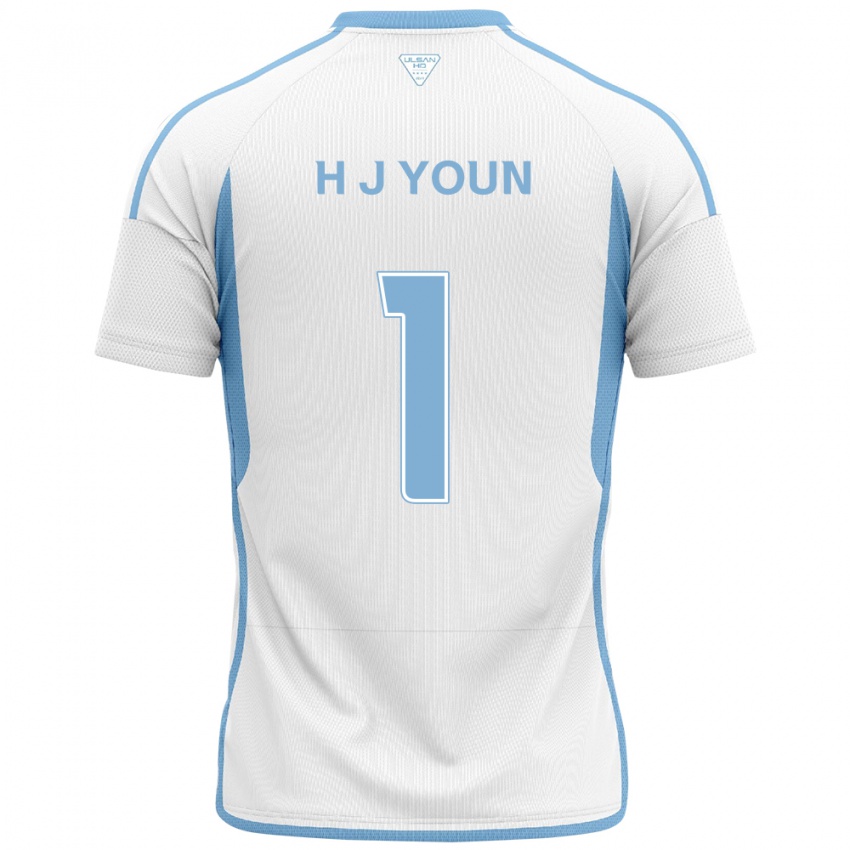 Criança Camisola Je-Hun Youn #1 Branco Azul Alternativa 2024/25 Camisa