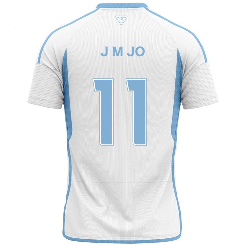 Criança Camisola Min-Jae Jo #11 Branco Azul Alternativa 2024/25 Camisa