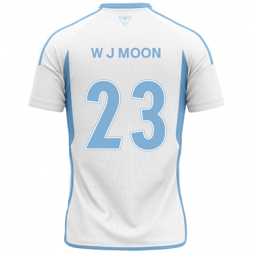 Criança Camisola Ji-Won Moon #23 Branco Azul Alternativa 2024/25 Camisa