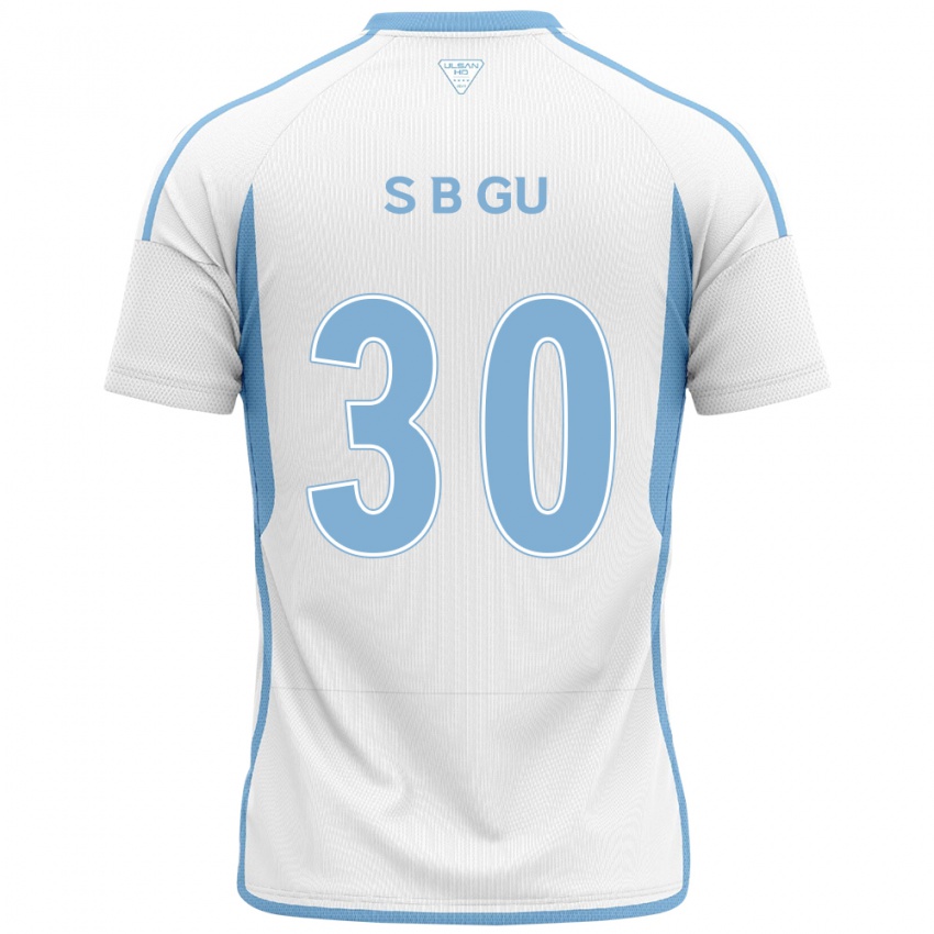 Criança Camisola Bon-Seo Gu #30 Branco Azul Alternativa 2024/25 Camisa