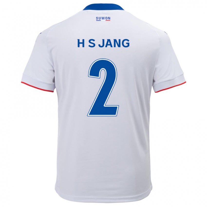 Criança Camisola Seok-Hwan Jang #2 Branco Azul Alternativa 2024/25 Camisa