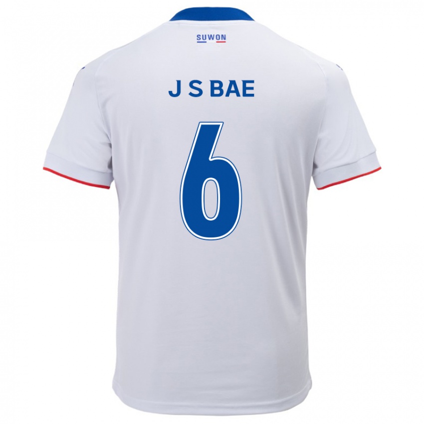 Criança Camisola Seo-Joon Bae #6 Branco Azul Alternativa 2024/25 Camisa