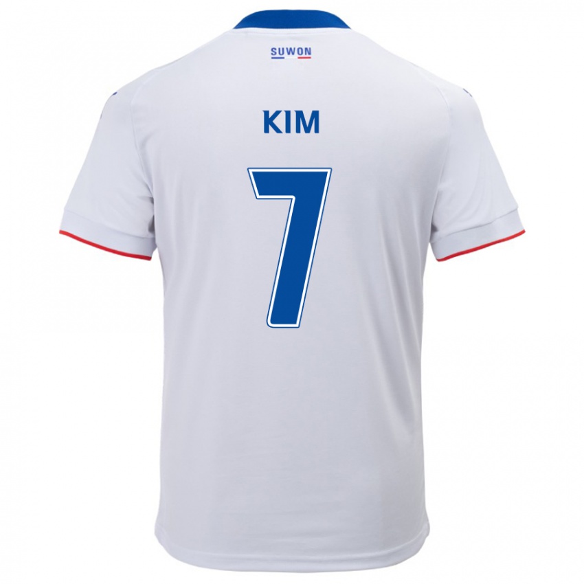 Criança Camisola Hyun Kim #7 Branco Azul Alternativa 2024/25 Camisa