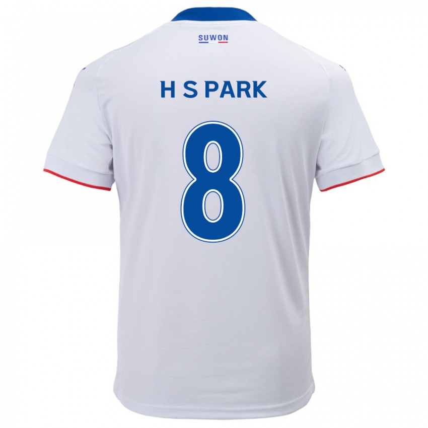 Criança Camisola Sang-Hyeok Park #8 Branco Azul Alternativa 2024/25 Camisa