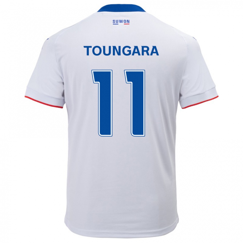 Criança Camisola Aboubacar Toungara #11 Branco Azul Alternativa 2024/25 Camisa