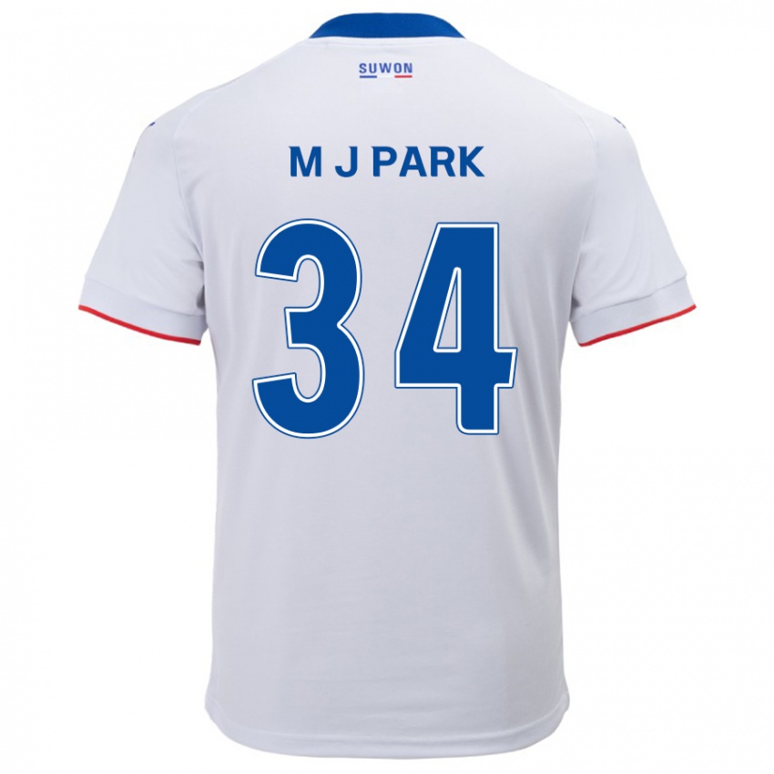 Criança Camisola Ji-Min Park #34 Branco Azul Alternativa 2024/25 Camisa