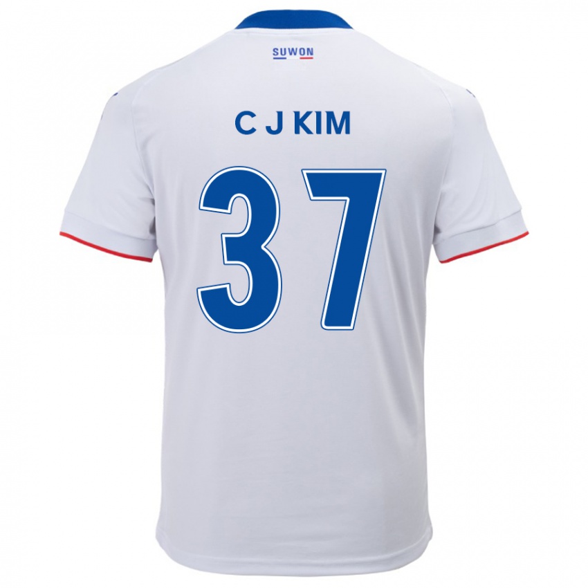 Criança Camisola Joo-Chan Kim #37 Branco Azul Alternativa 2024/25 Camisa