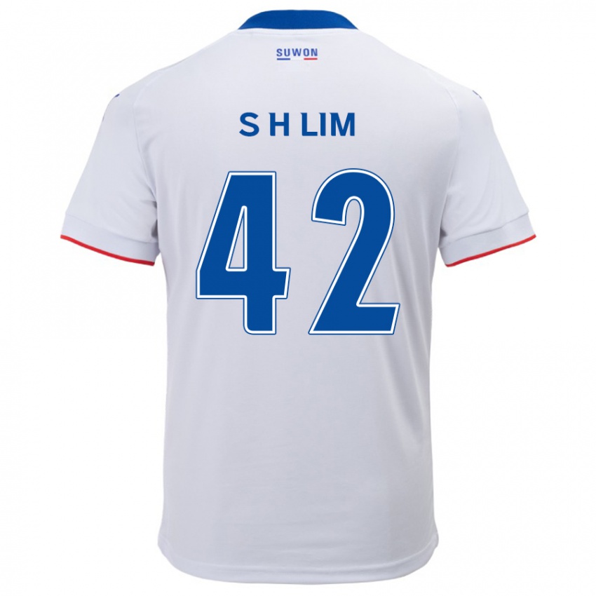 Criança Camisola Hyun-Sub Lim #42 Branco Azul Alternativa 2024/25 Camisa