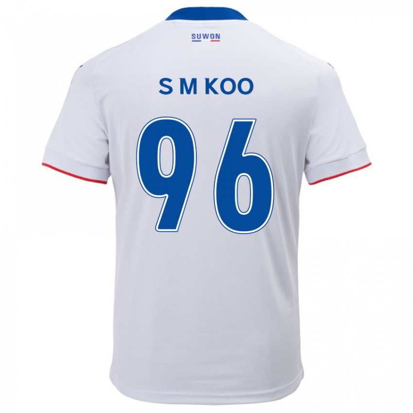 Criança Camisola Min-Seo Koo #96 Branco Azul Alternativa 2024/25 Camisa