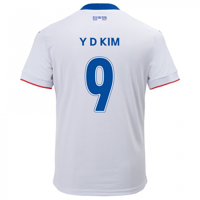 Criança Camisola Dong-Yeon Kim #9 Branco Azul Alternativa 2024/25 Camisa