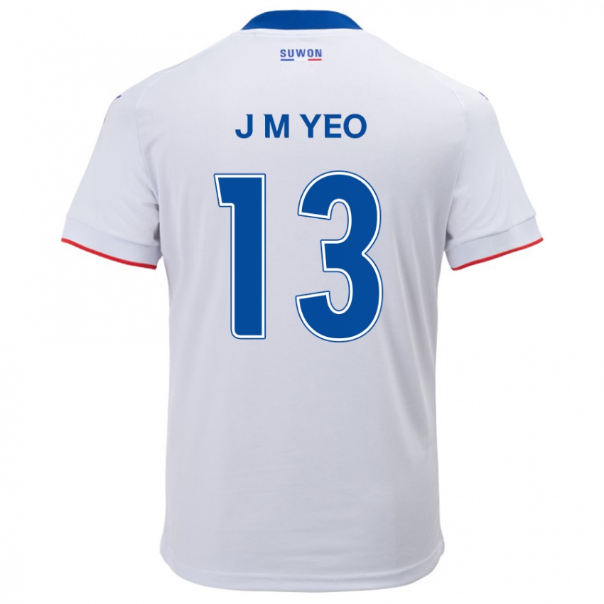 Criança Camisola Min-Jun Yeo #13 Branco Azul Alternativa 2024/25 Camisa