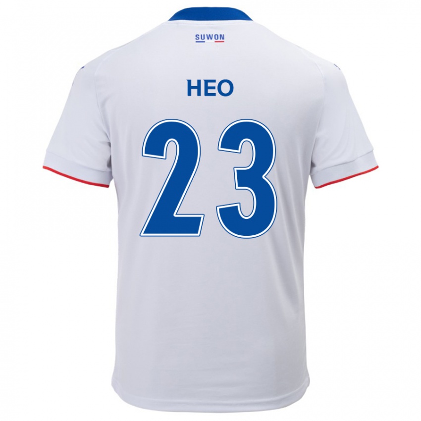 Criança Camisola Hwan Heo #23 Branco Azul Alternativa 2024/25 Camisa