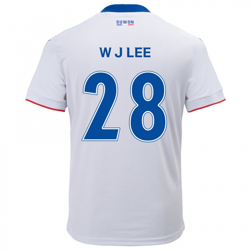 Criança Camisola Jun-Woo Lee #28 Branco Azul Alternativa 2024/25 Camisa