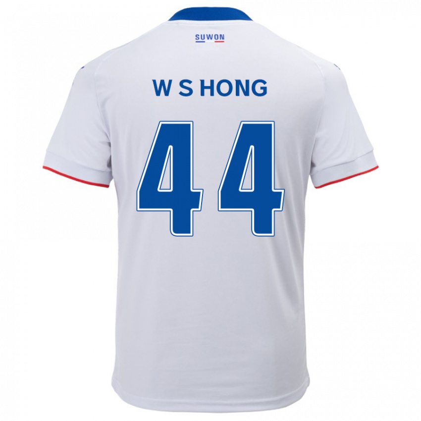 Criança Camisola Sang-Won Hong #44 Branco Azul Alternativa 2024/25 Camisa